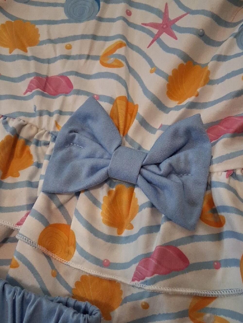 NWT Blue Seashell Print Top & Shorts Set - Picture 2 of 5